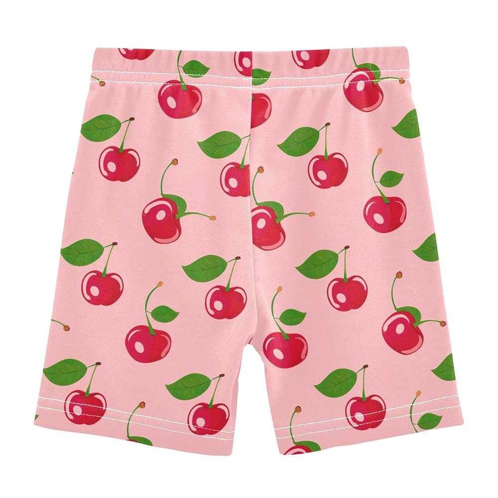 Amazon.com: KFBE Girls' Bike Shorts Red Cherry Pink Kids